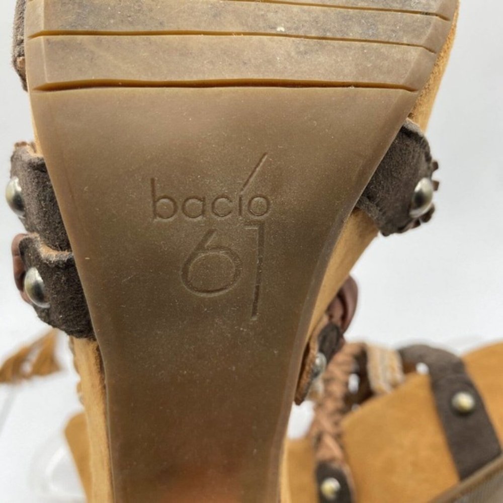 Bacio 61 Pandino Platform Lace-Up Sandals Sz 9. Leather, Boho, Retro, Hippie - Picture 4 of 11